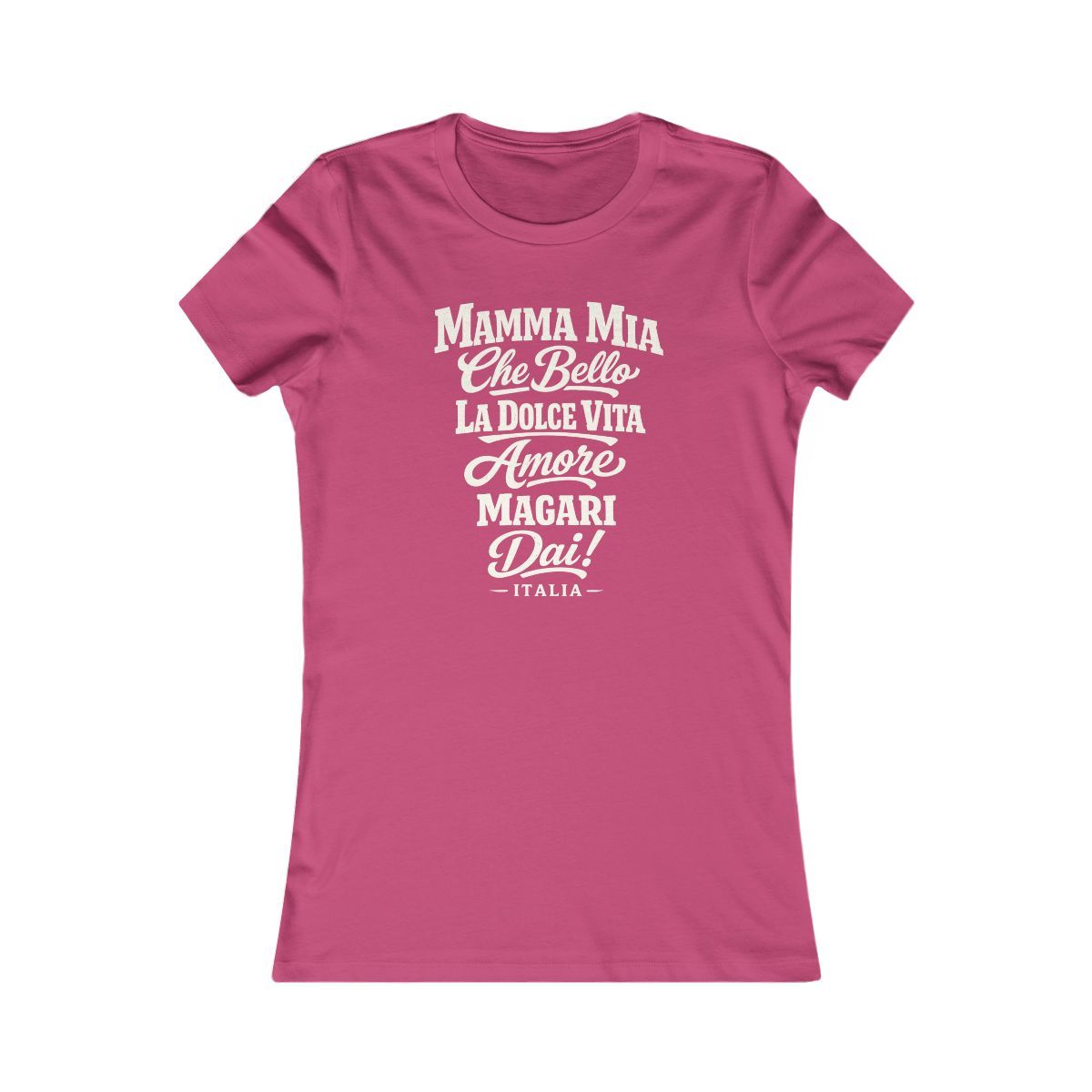 Italy local slang women's tee — typographic sayings design | Nameshi Destinations (view 15)