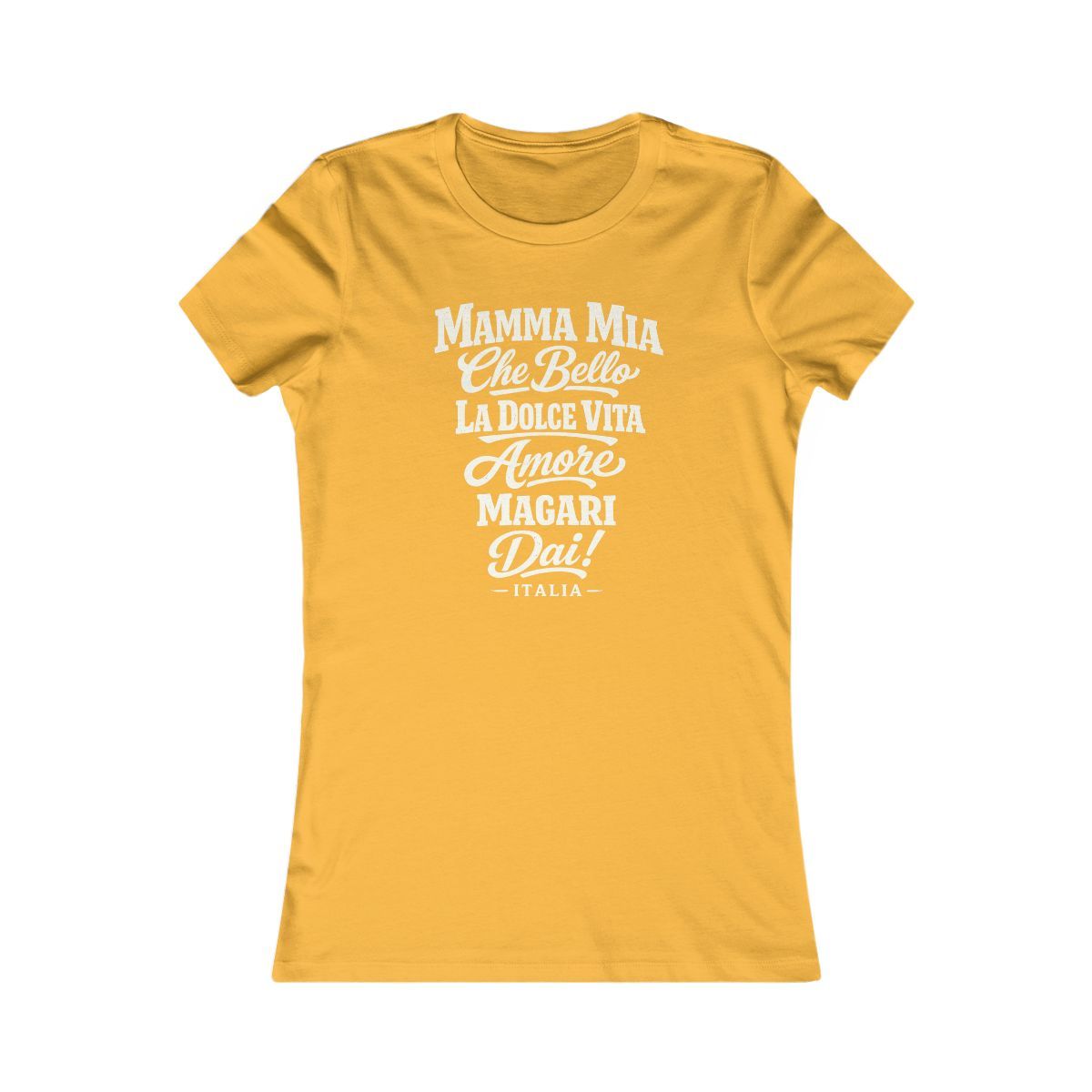 Italy local slang women's tee — typographic sayings design | Nameshi Destinations (view 8)