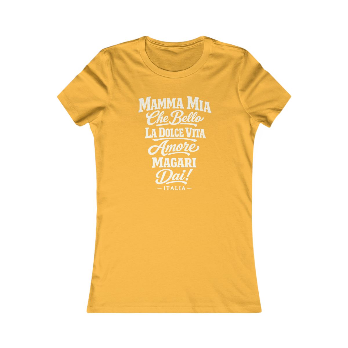 Italy local slang women's tee — typographic sayings design | Nameshi Destinations (view 8)