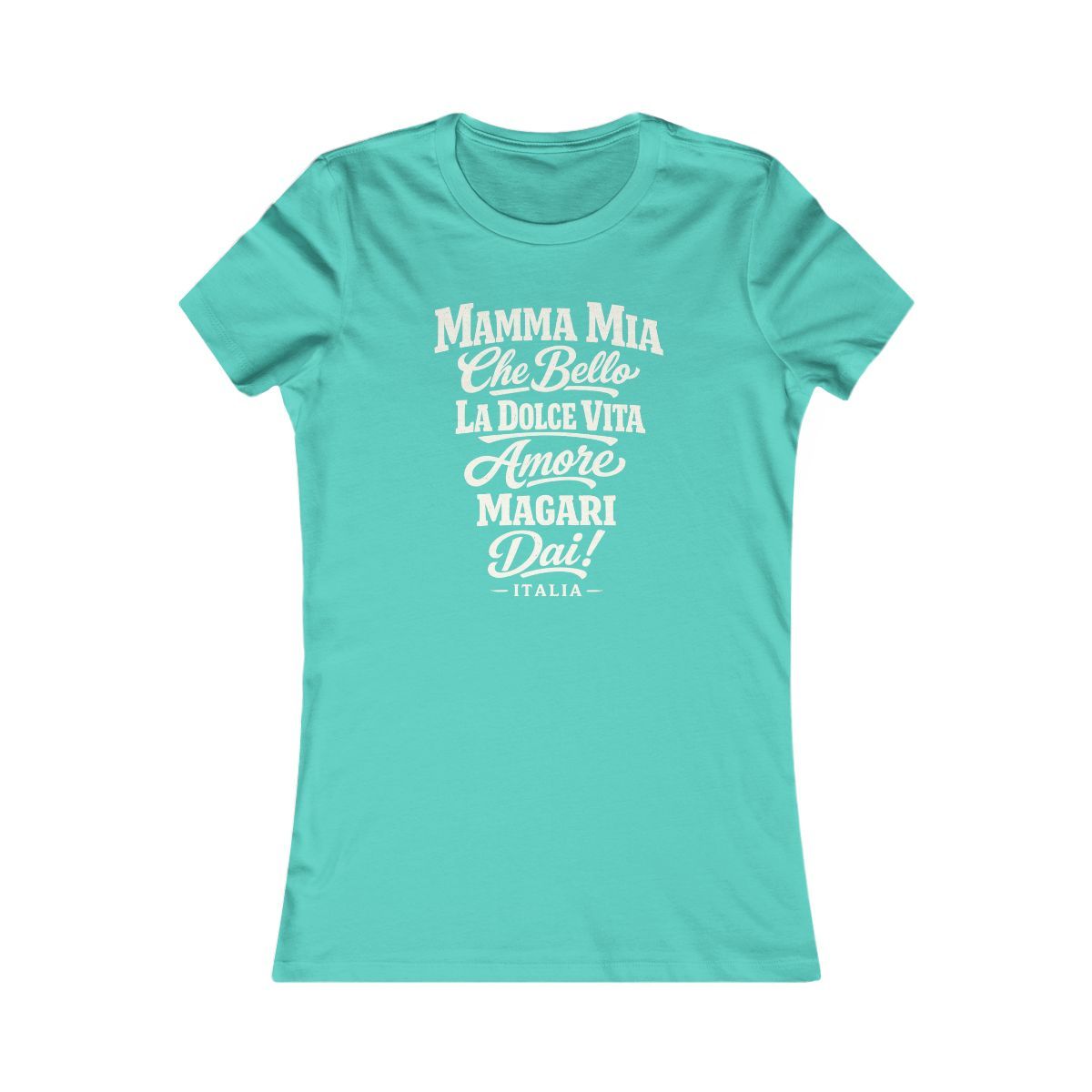 Italy local slang women's tee — typographic sayings design | Nameshi Destinations (view 13)