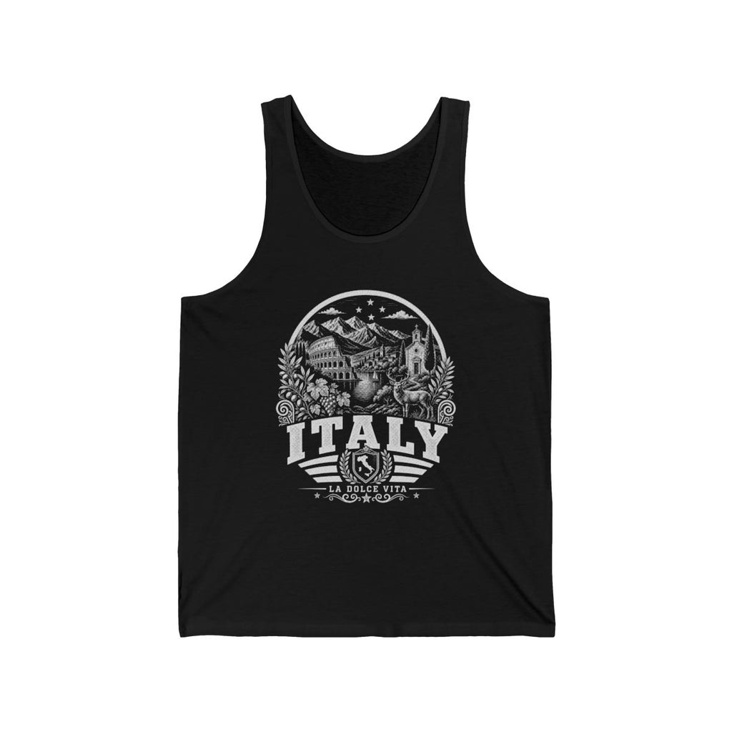 Italy Men's Tank Top — Black (front)
