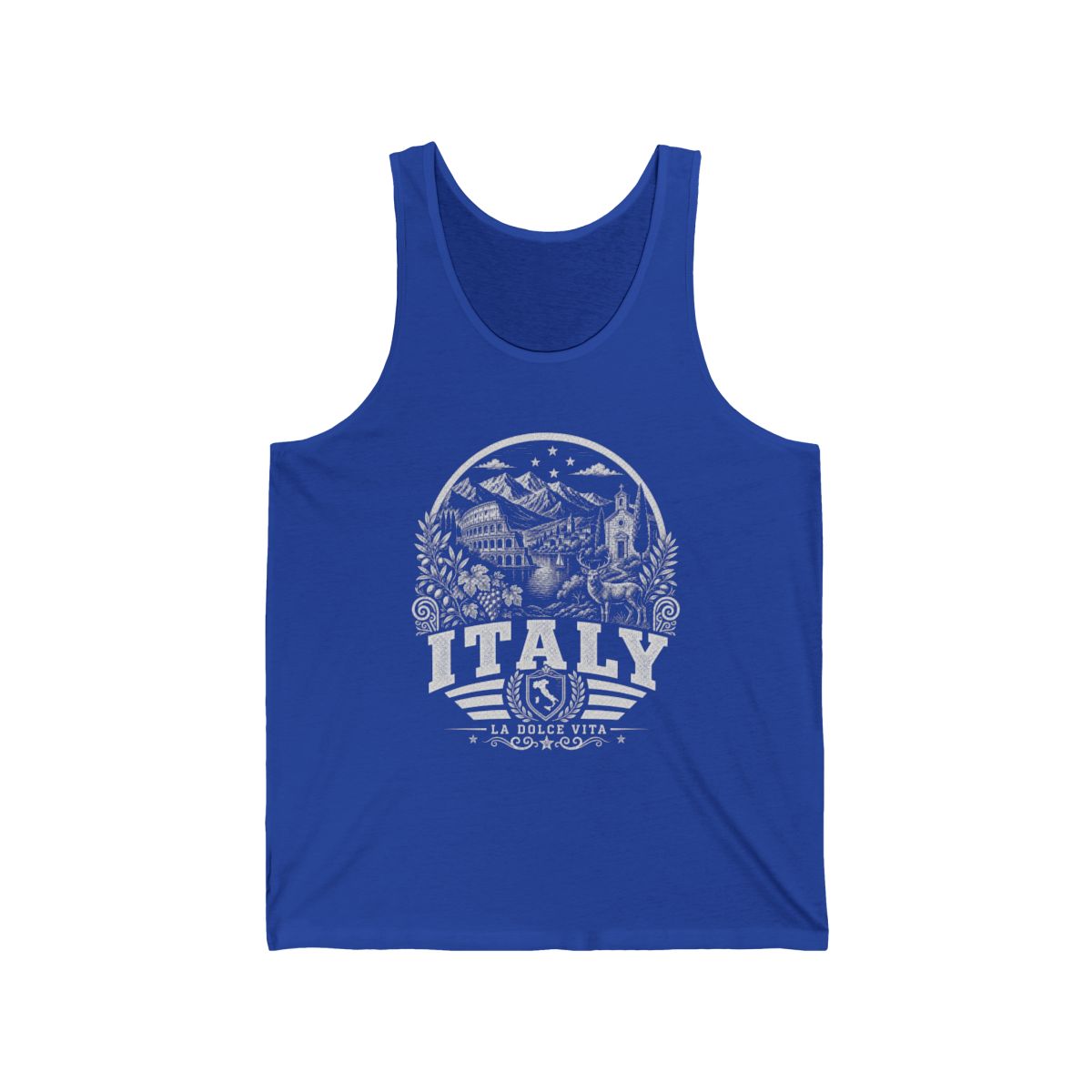 Italy Men's Tank Top — True Royal (front)