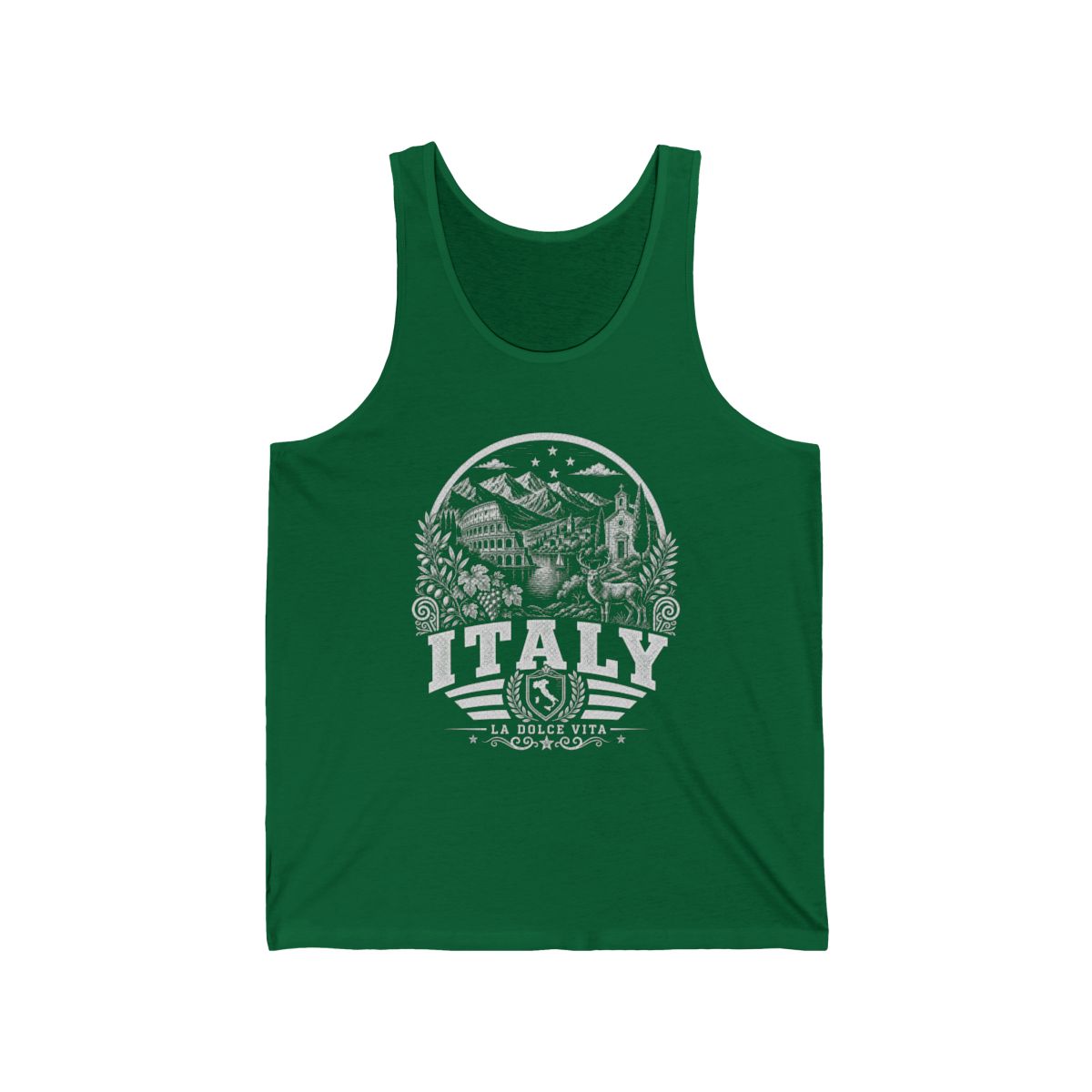 Italy Men's Tank Top — Kelly (front)
