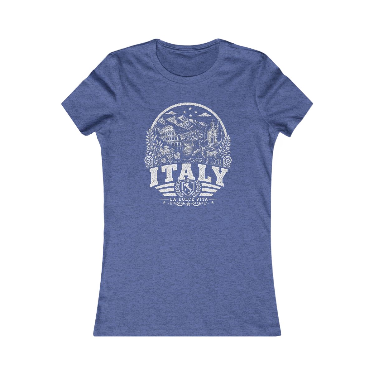 Italy Women's Tee — Heather True Royal