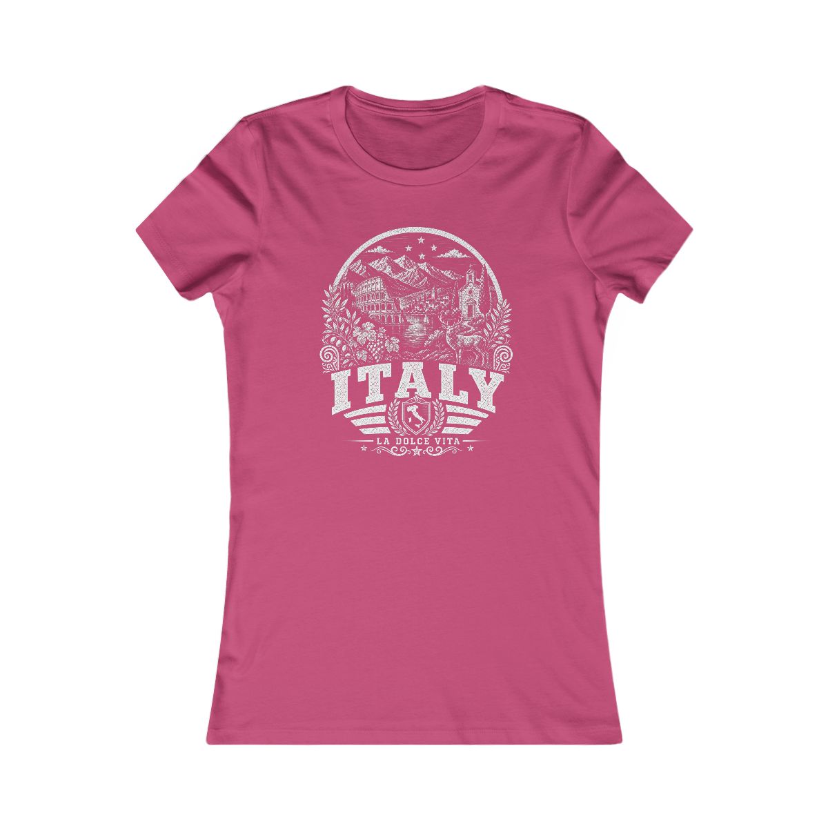 Italy Women's Tee — Berry