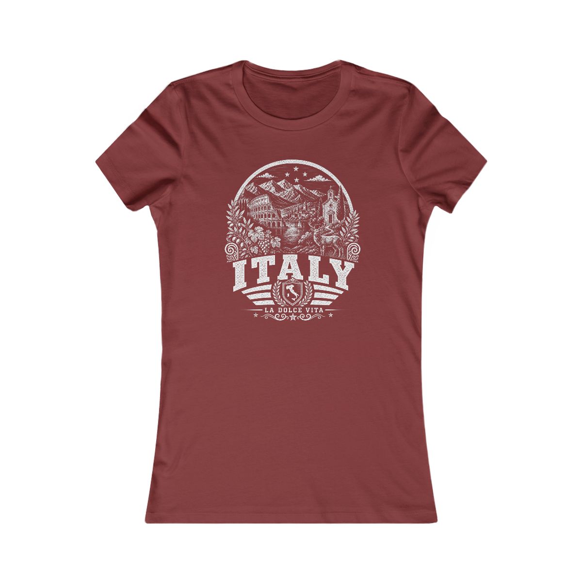 Italy Women's Tee — Cardinal