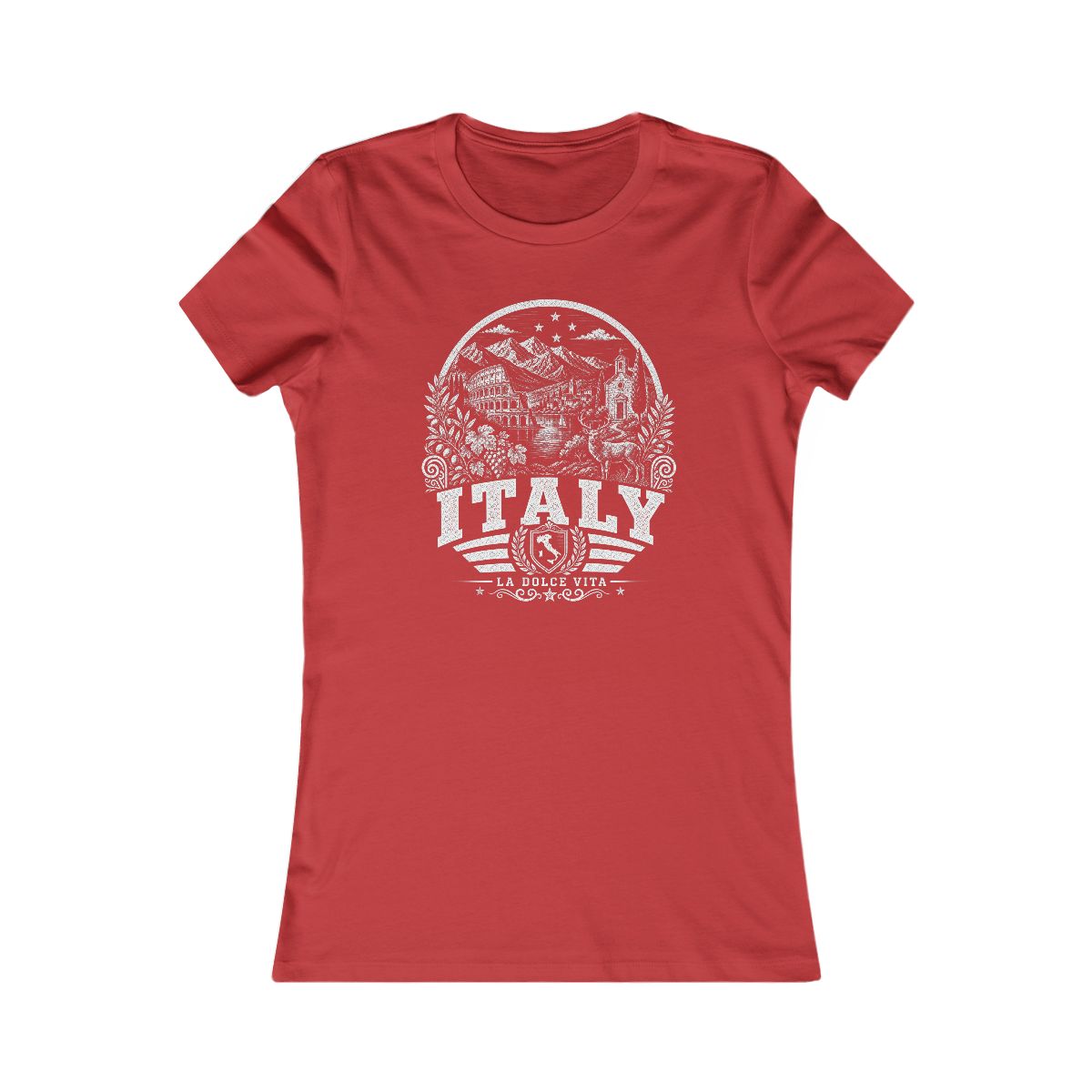 Italy Women's Tee — Red