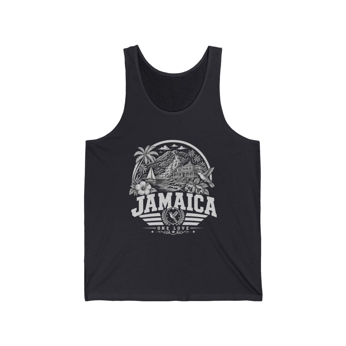 Jamaica Men's Tank Top — Dark Grey (front)