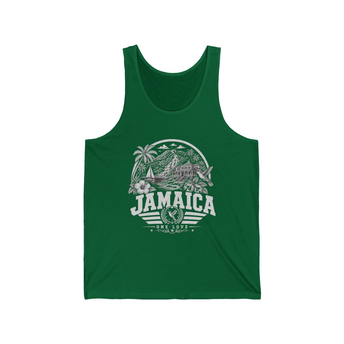 Jamaica Men's Tank Top — Kelly (front)
