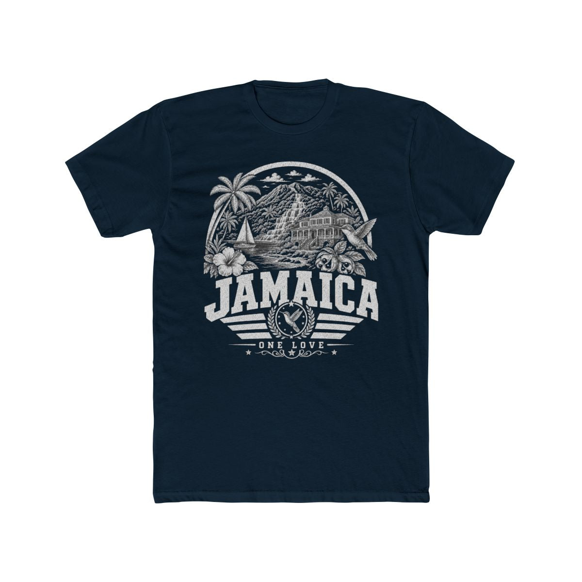 Jamaica Men's Tee — Solid Midnight Navy