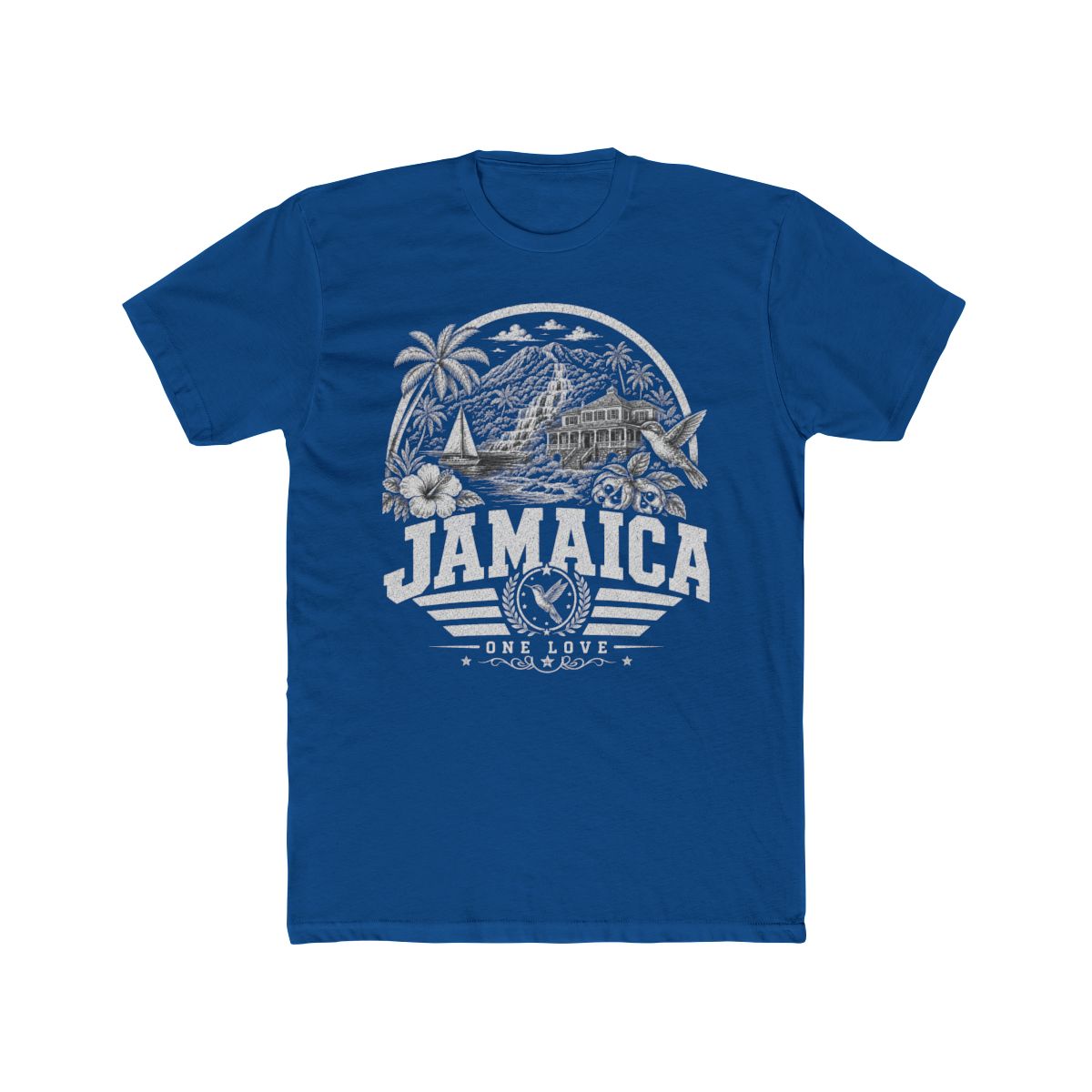 Jamaica Men's Tee — Solid Cool Blue