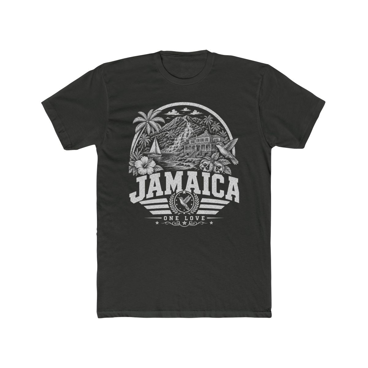 Jamaica Men's Tee — Solid Heavy Metal