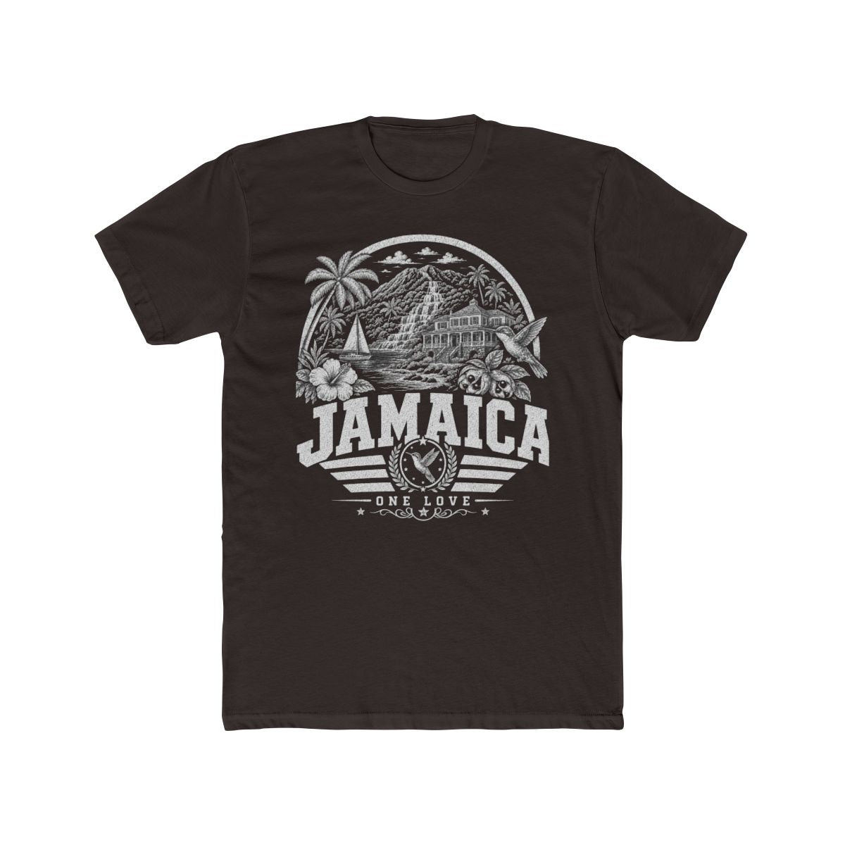 Jamaica Men's Tee — Solid Dark Chocolate
