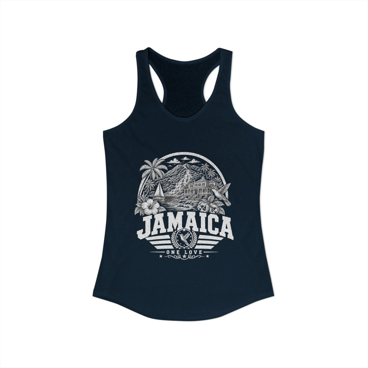 Jamaica Women's Tank Top — Solid Midnight Navy (front)