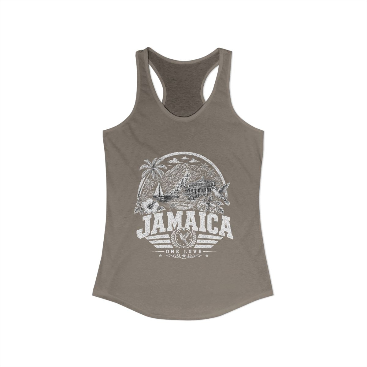 Jamaica Women's Tank Top — Solid Warm Gray (front)