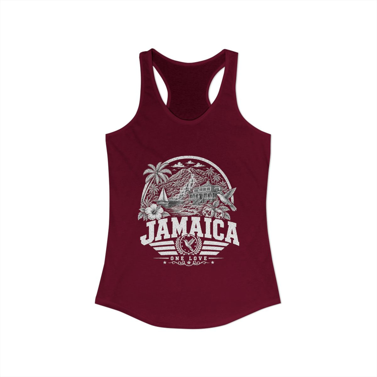 Jamaica Women's Tank Top — Solid Cardinal Red (front)