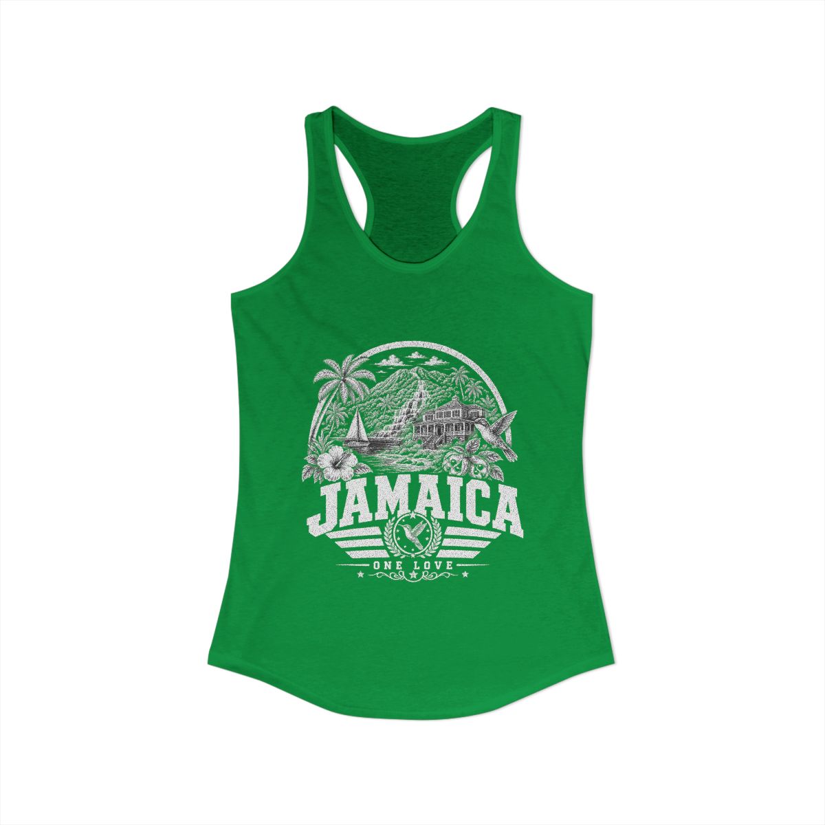 Jamaica Women's Tank Top — Solid Kelly Green (front)