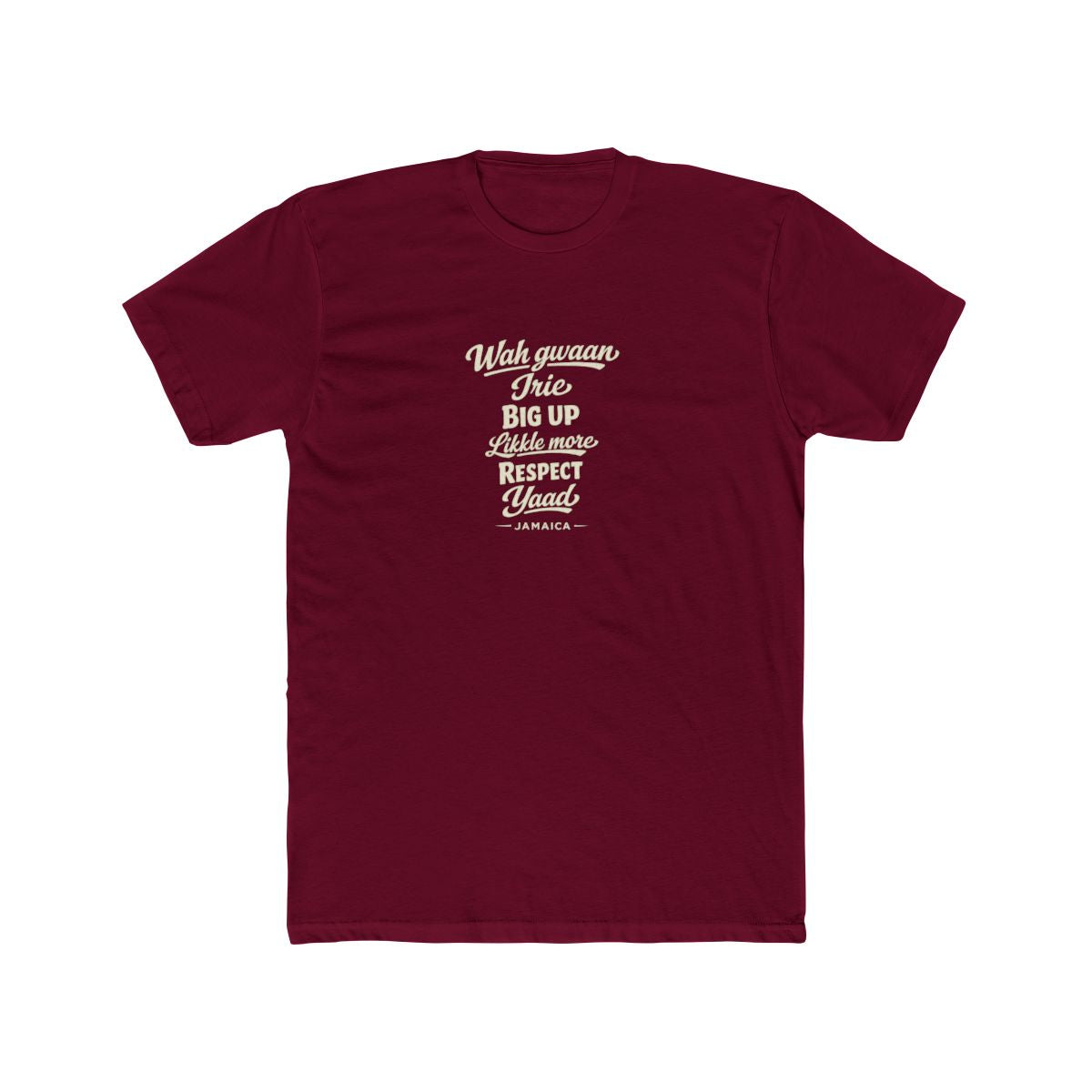 Jamaica local slang men's tee — typographic sayings design | Nameshi Destinations (view 14)