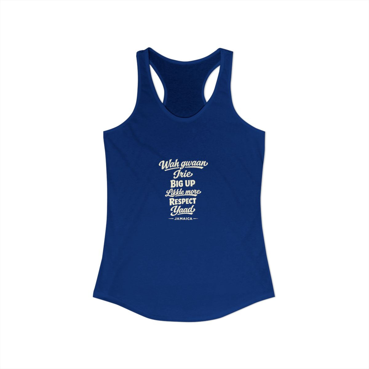 Jamaica local slang women's tank top — typographic sayings design | Nameshi Destinations (view 19)