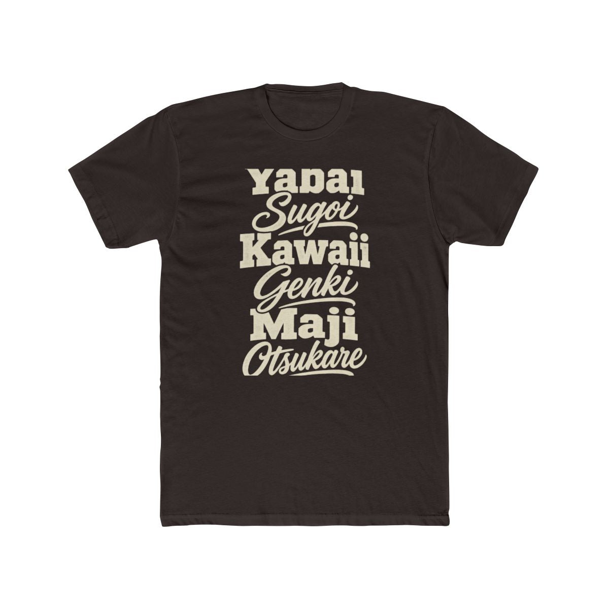 Japan local slang men's tee — typographic sayings design | Nameshi Destinations (view 1)