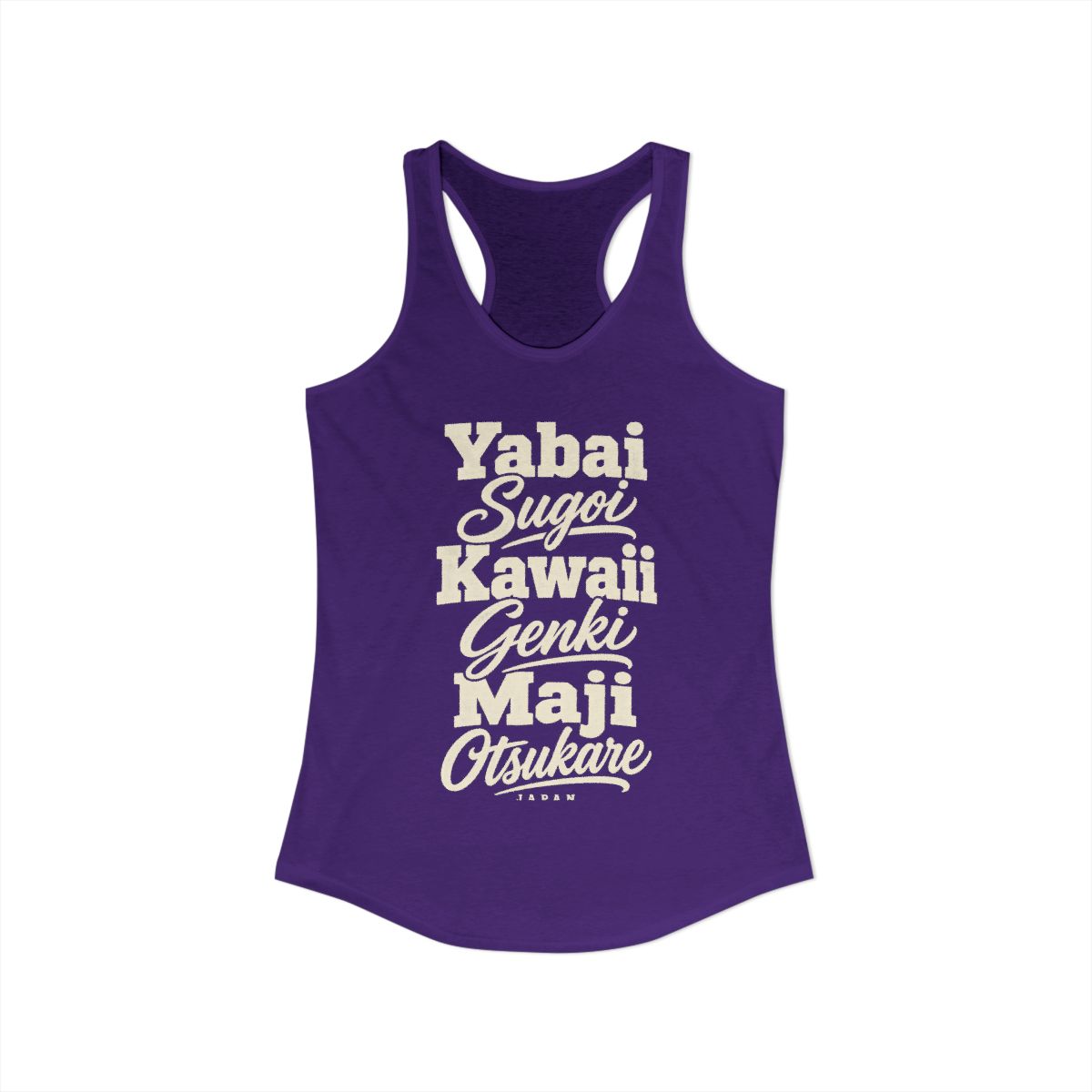 Japan local slang women's tank top — typographic sayings design | Nameshi Destinations (view 15)