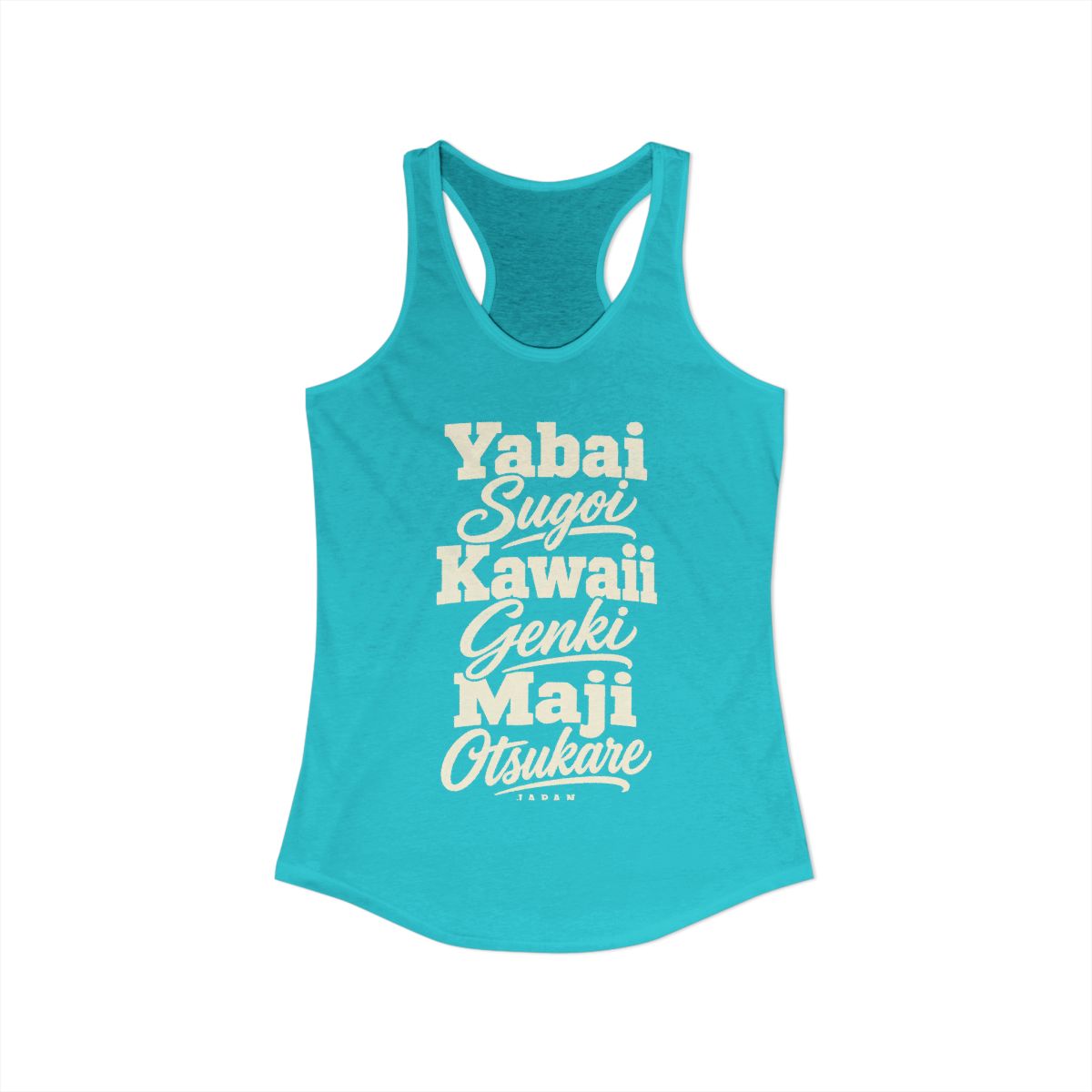 Japan local slang women's tank top — typographic sayings design | Nameshi Destinations (view 21)
