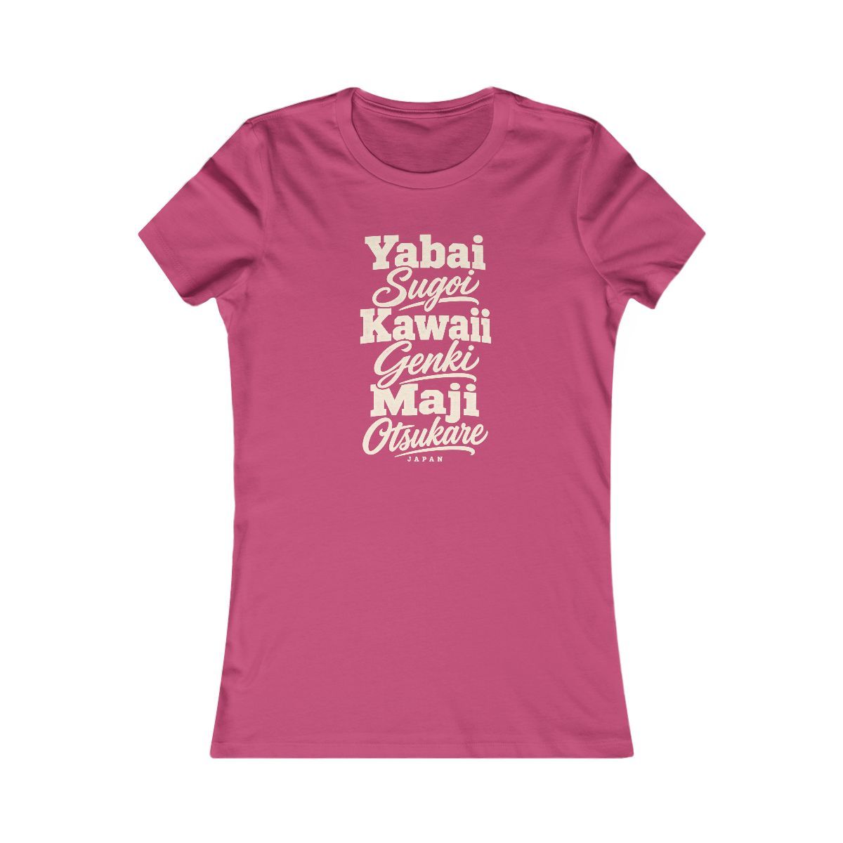 Japan local slang women's tee — typographic sayings design | Nameshi Destinations (view 15)