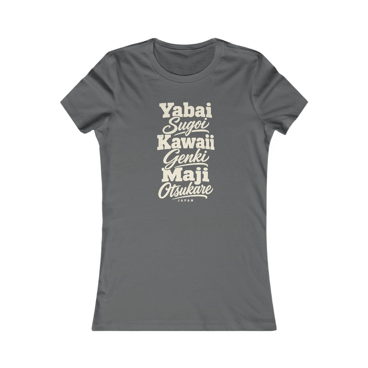 Japan local slang women's tee — typographic sayings design | Nameshi Destinations (view 10)