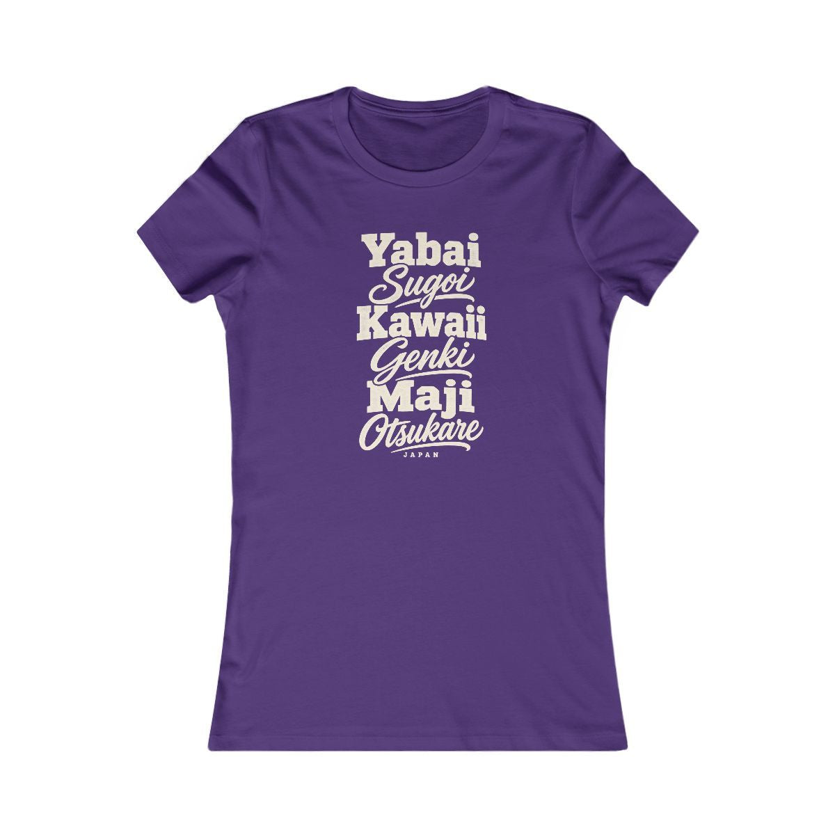 Japan local slang women's tee — typographic sayings design | Nameshi Destinations (view 6)