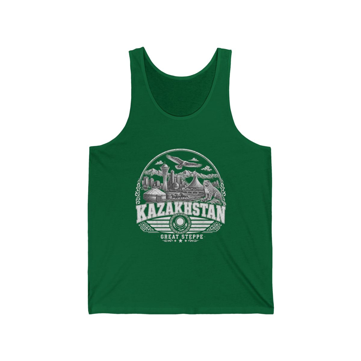 Kazakhstan Men's Tank Top — Kelly (front)