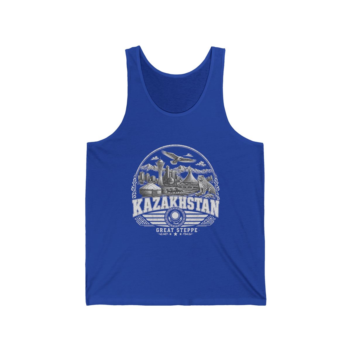 Kazakhstan Men's Tank Top — True Royal (front)