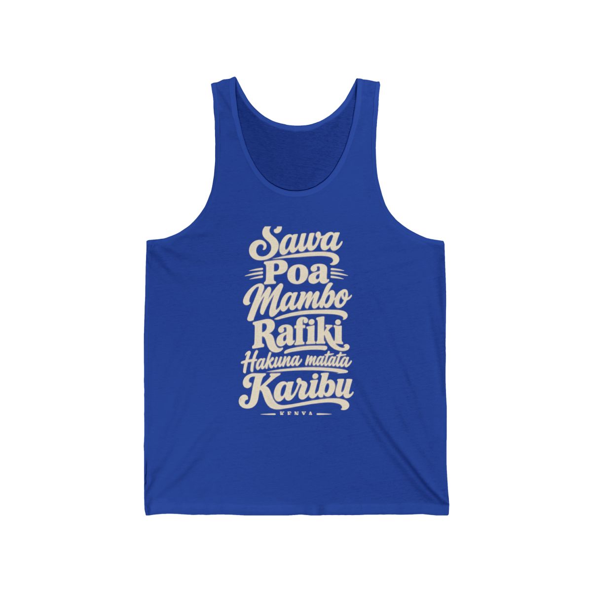 Kenya local slang men's tank top — typographic sayings design | Nameshi Destinations (view 13)