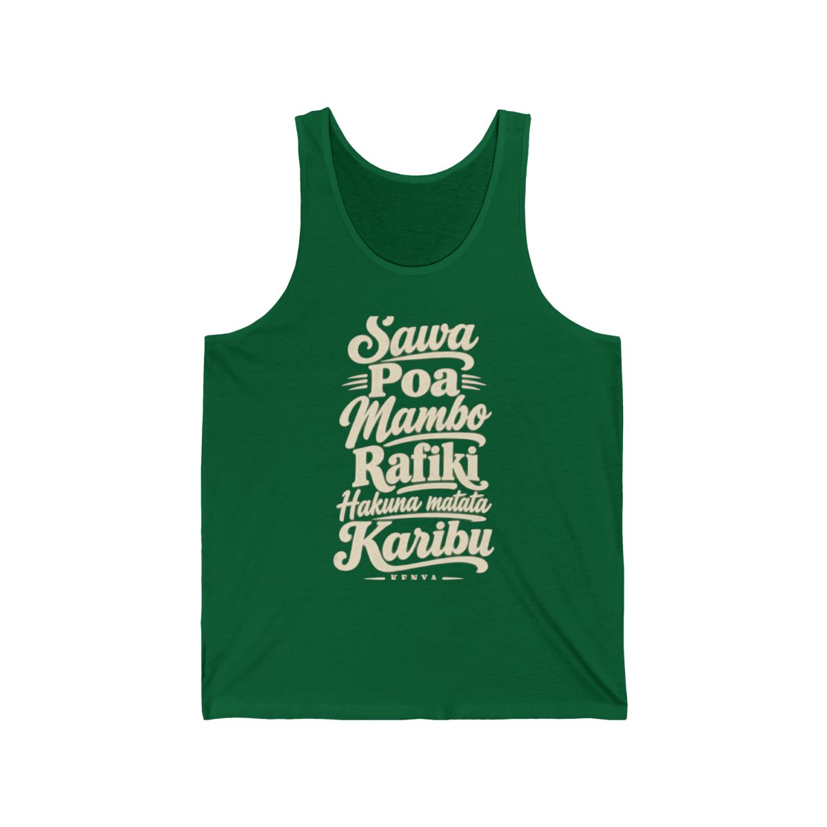 Kenya local slang men's tank top — typographic sayings design | Nameshi Destinations (view 7)