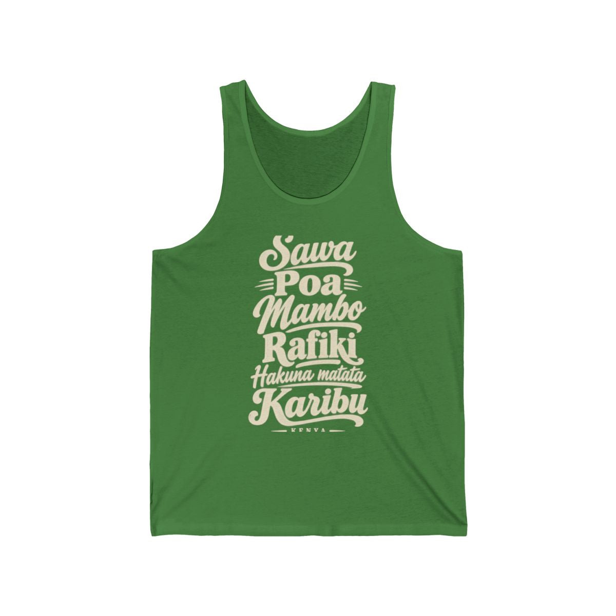 Kenya local slang men's tank top — typographic sayings design | Nameshi Destinations (view 9)