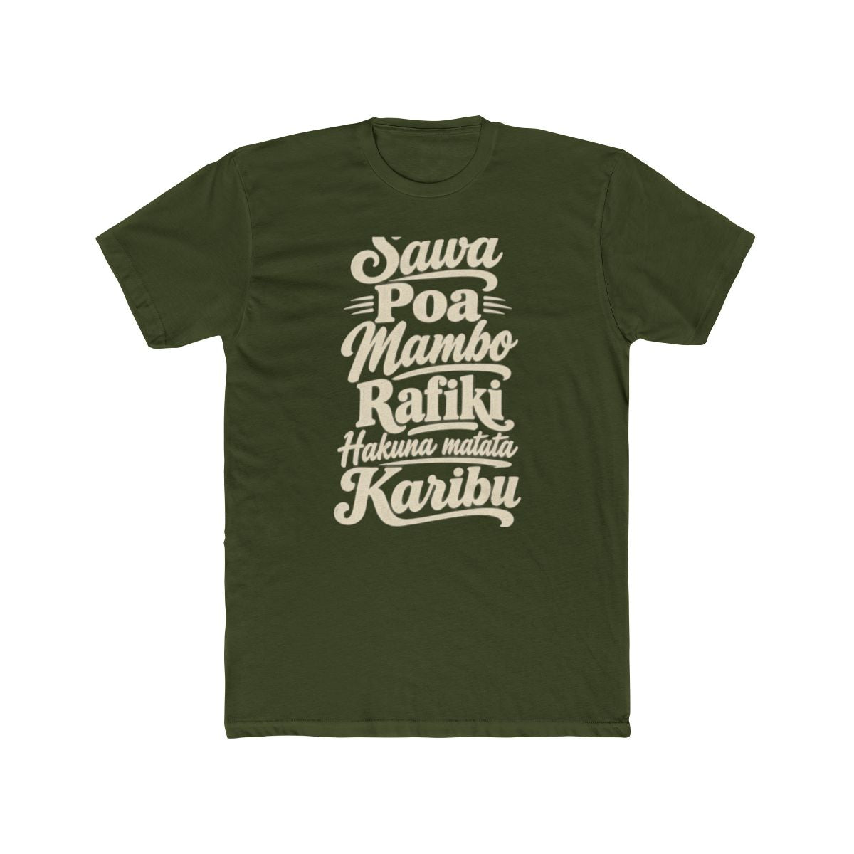 Kenya local slang men's tee — typographic sayings design | Nameshi Destinations (view 4)