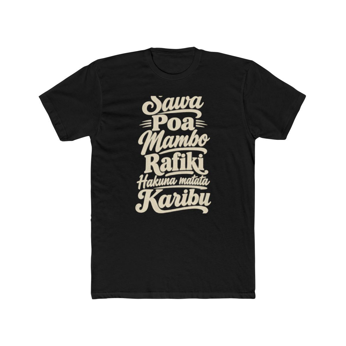 Kenya local slang men's tee — typographic sayings design | Nameshi Destinations (view 2)