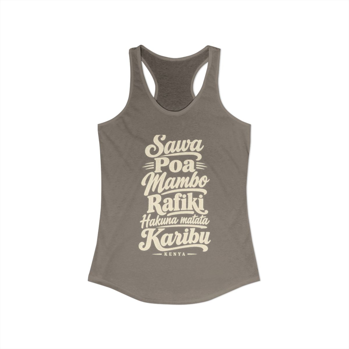Kenya local slang women's tank top — typographic sayings design | Nameshi Destinations (view 23)