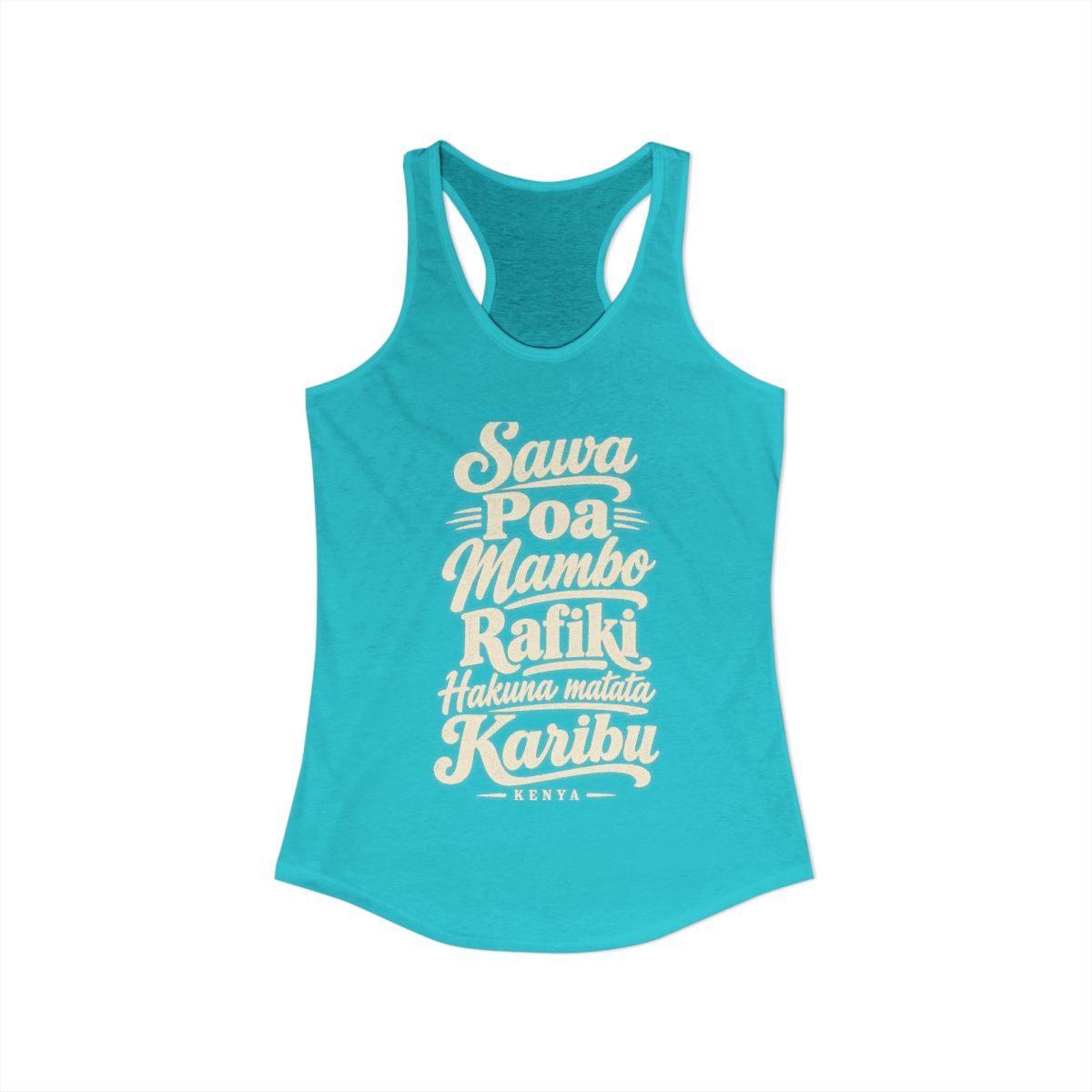 Kenya local slang women's tank top — typographic sayings design | Nameshi Destinations (view 21)