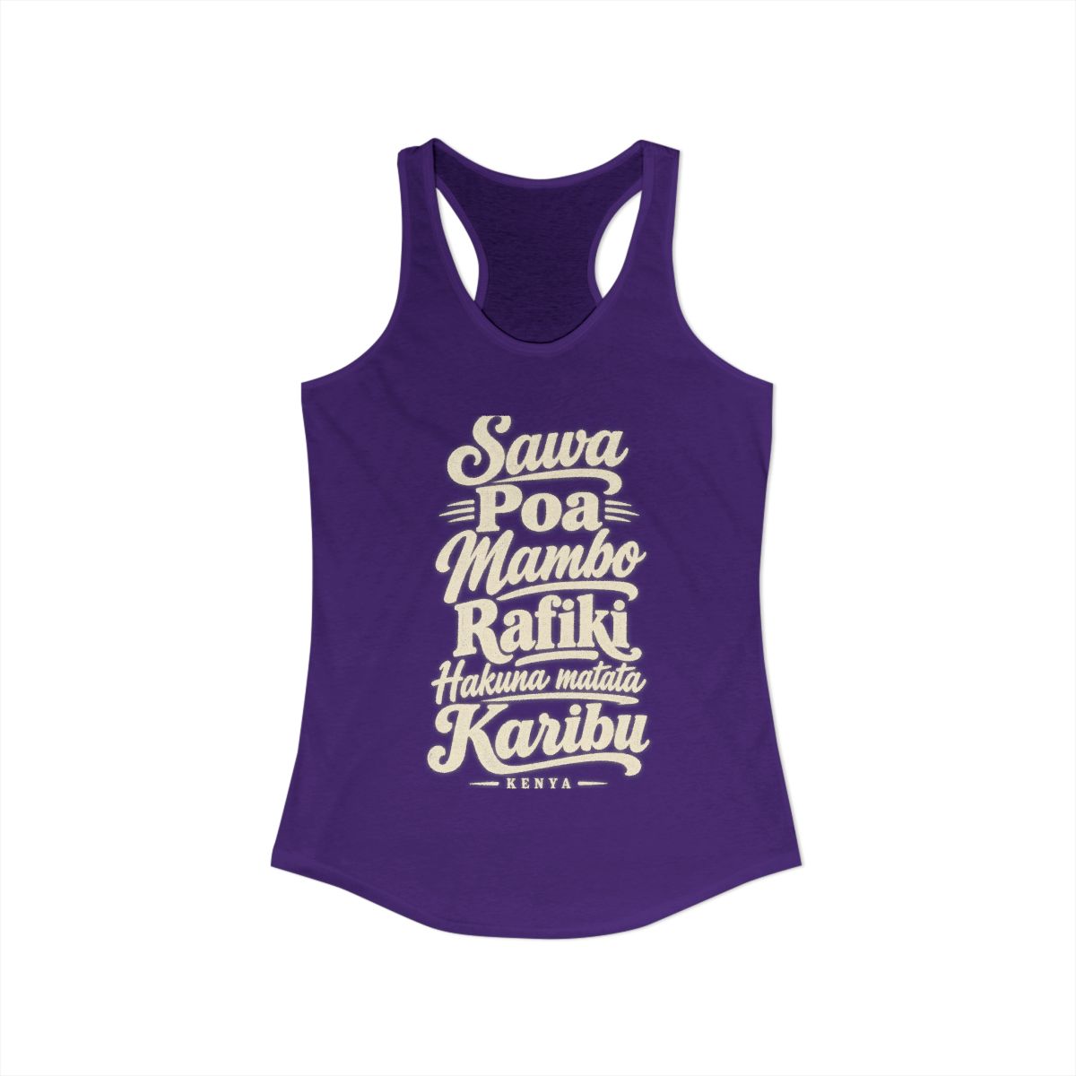 Kenya local slang women's tank top — typographic sayings design | Nameshi Destinations (view 15)