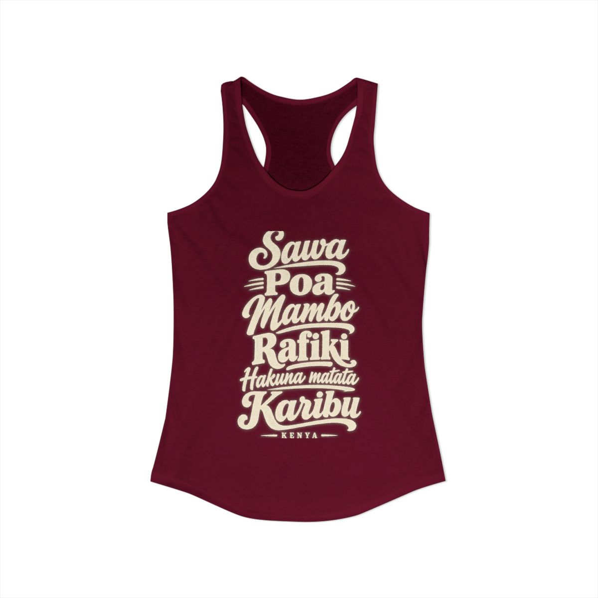 Kenya local slang women's tank top — typographic sayings design | Nameshi Destinations (view 27)