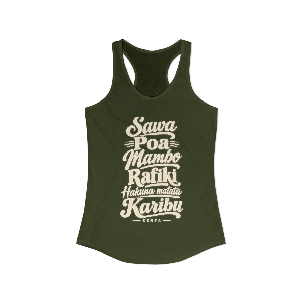Kenya local slang women's tank top — typographic sayings design | Nameshi Destinations (view 11)