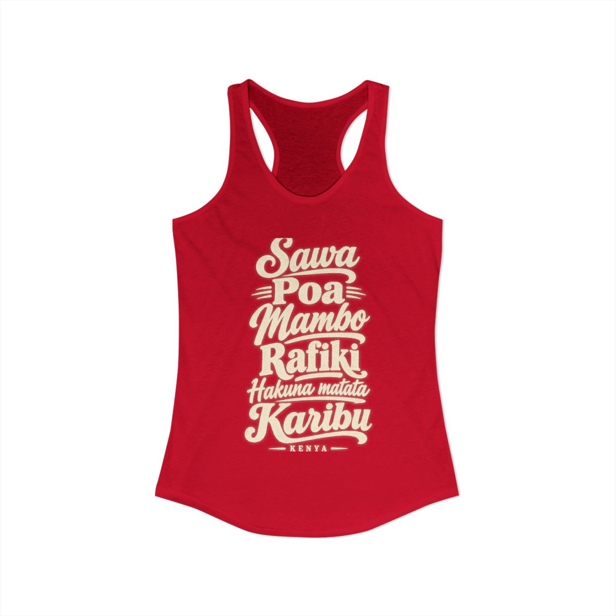 Kenya local slang women's tank top — typographic sayings design | Nameshi Destinations (view 17)
