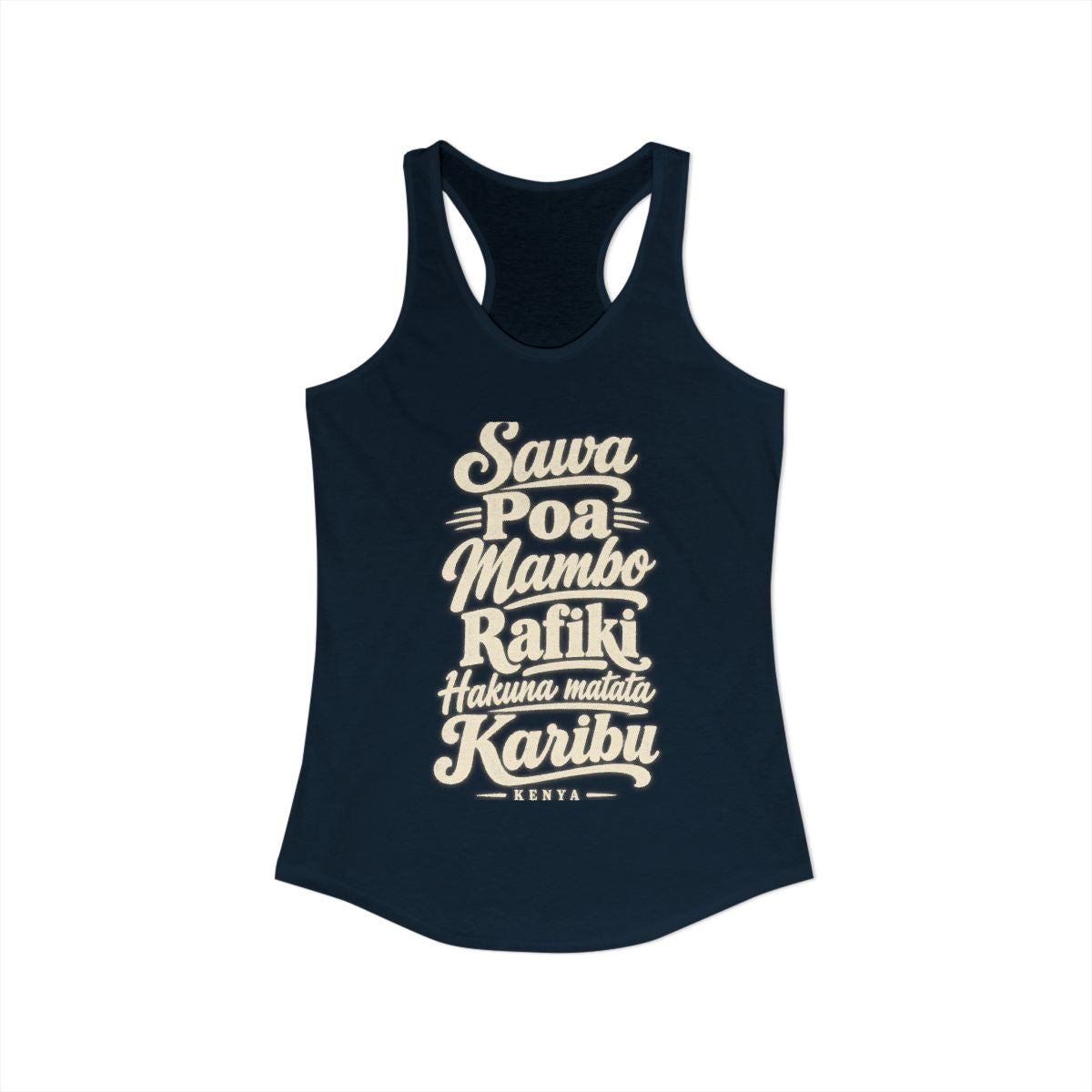 Kenya local slang women's tank top — typographic sayings design | Nameshi Destinations (view 9)