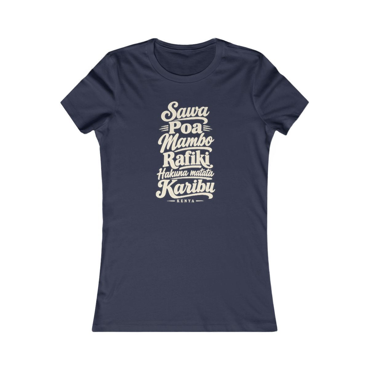 Kenya local slang women's tee — typographic sayings design | Nameshi Destinations (view 5)