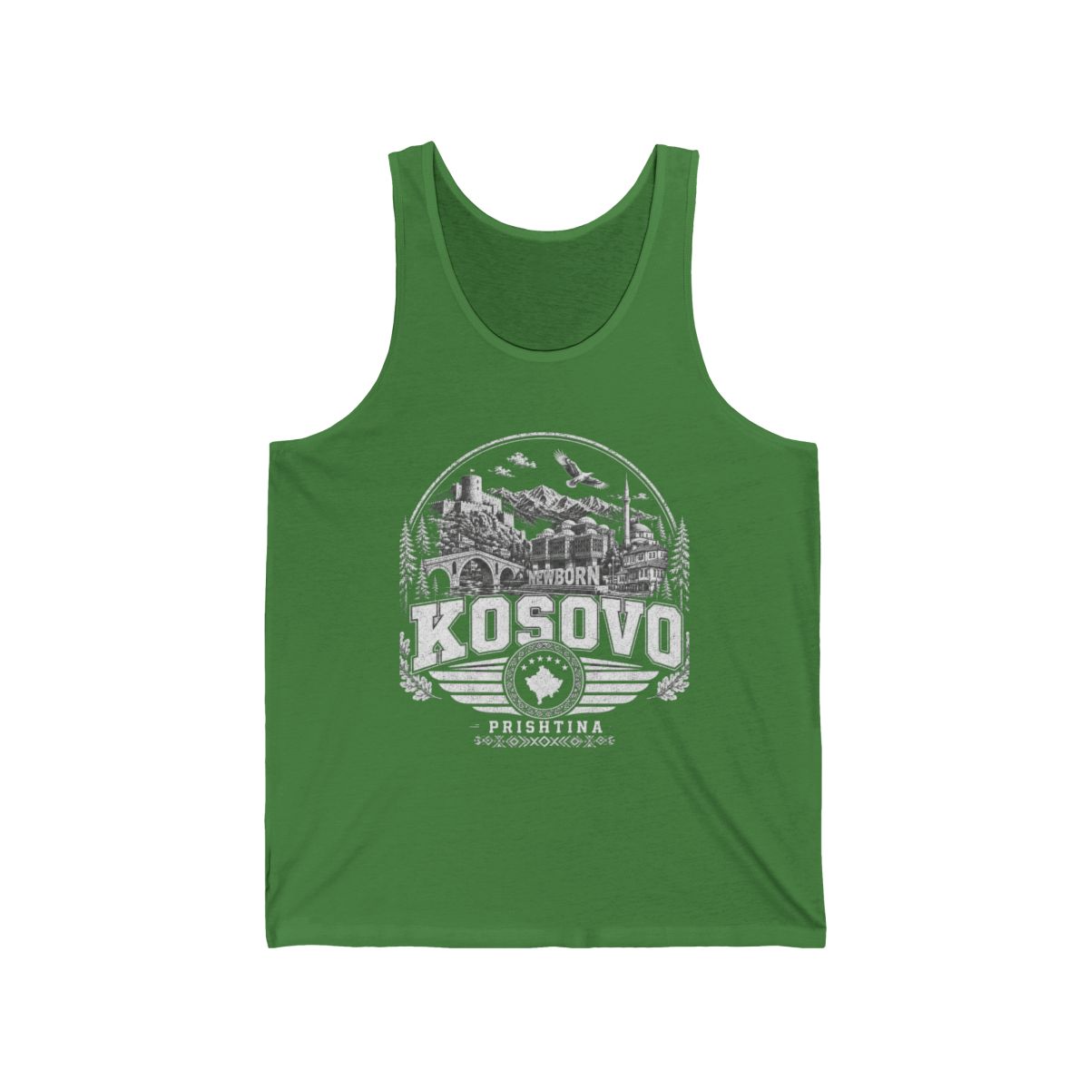 Kosovo Men's Tank Top — Leaf (front)