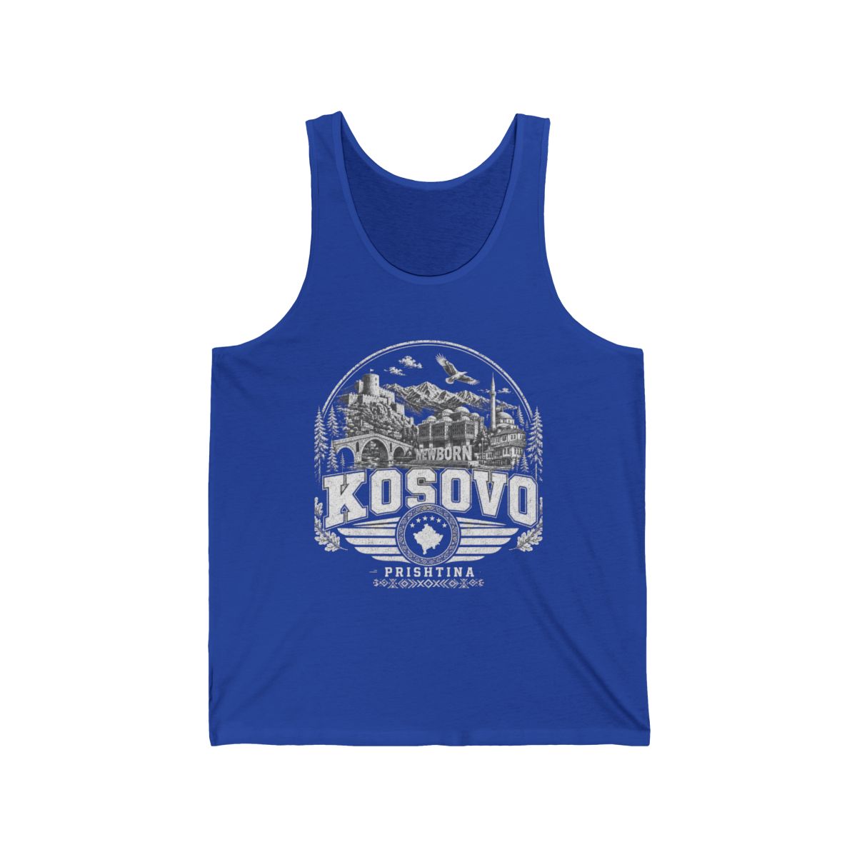 Kosovo Men's Tank Top — True Royal (front)