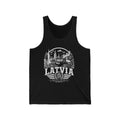 Latvia Men's Tank Top — Black (front)