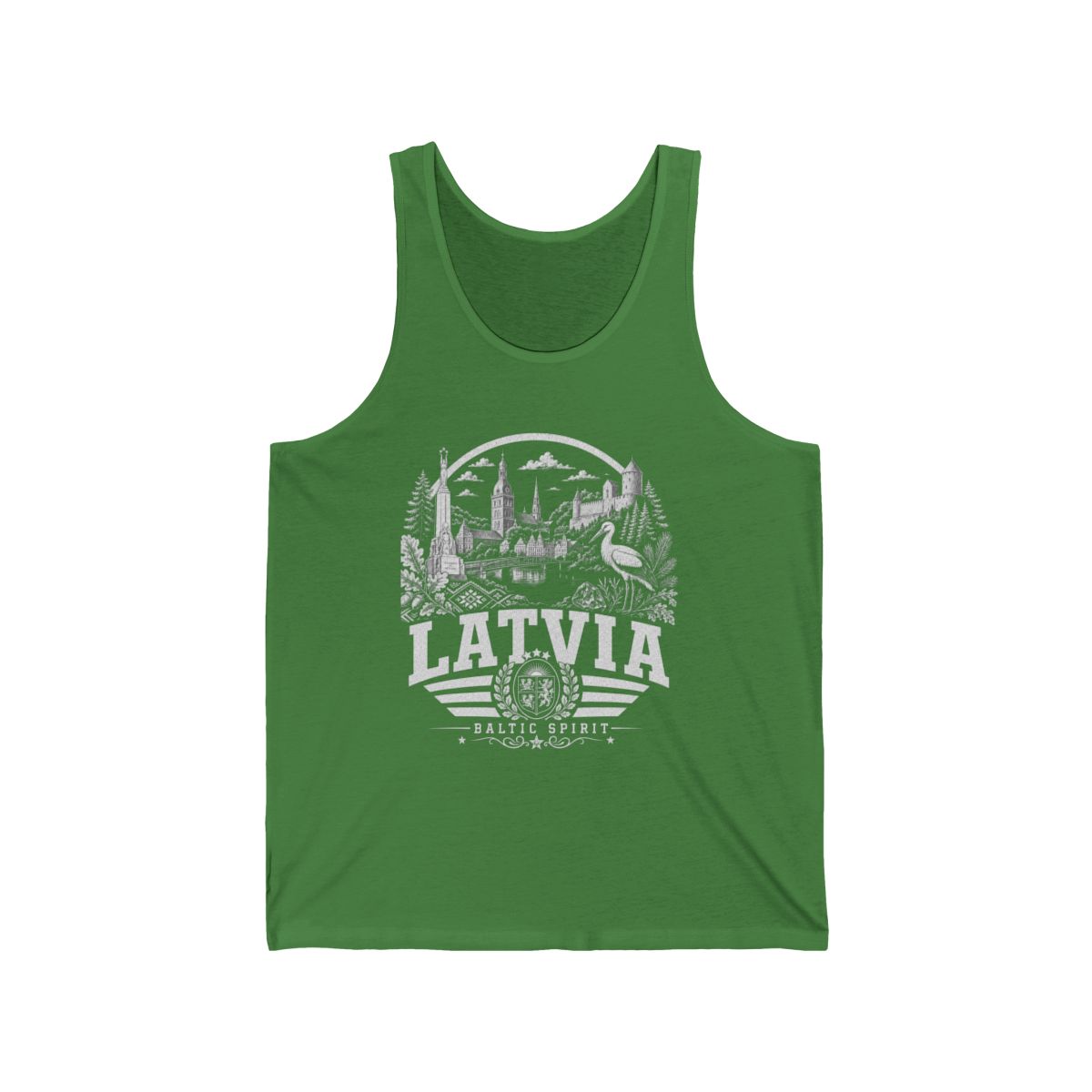 Latvia Men's Tank Top — Leaf (front)