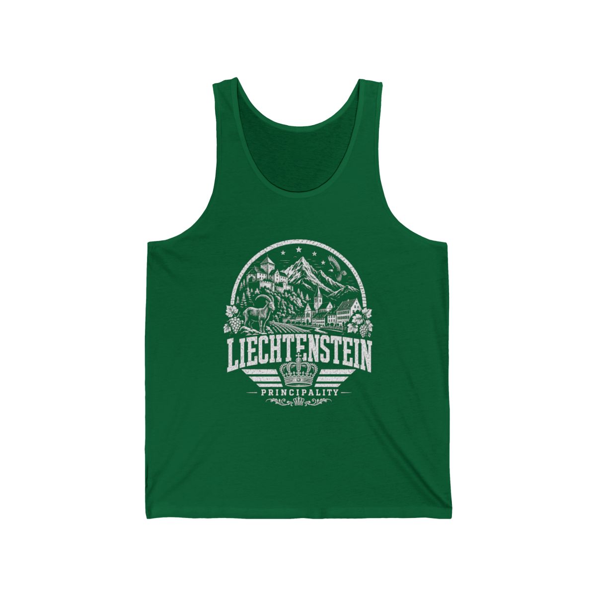 Liechtenstein Men's Tank Top — Kelly (front)