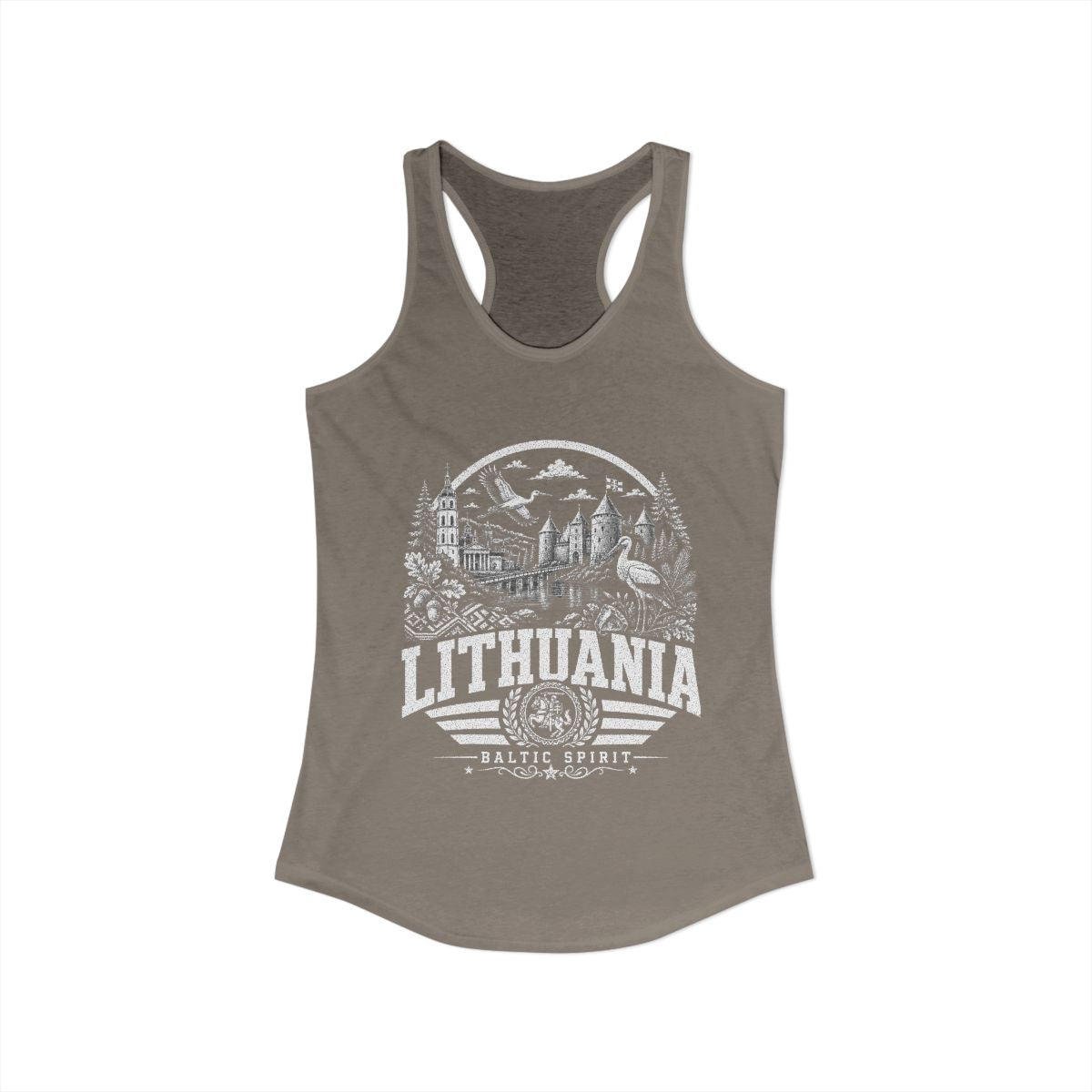 Lithuania vintage landmarks tank top — iconic landmark design | Nameshi Destinations (view 23)